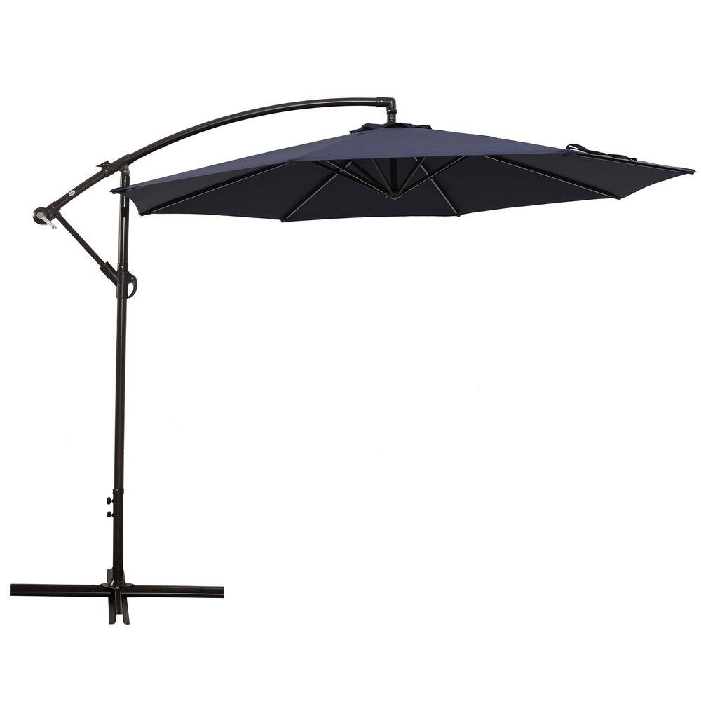 SERGA 10 ft. Market Outdoor Patio Umbrella with Crank Lift and Push Button 