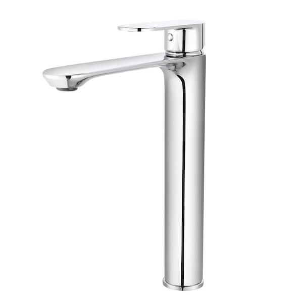 Mediterraneo Tall Single-Handle Single Hole Bathroom Faucet in Polished Chrome