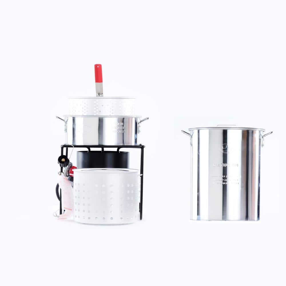 King Kooker 33,000 BTU Portable Propane Fryer with Aluminum Pots