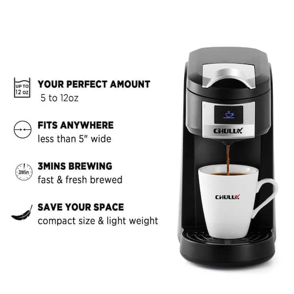 Edendirect Rebin One Cup Wine Red Single Serce Coffee Maker for Capsule, K- Cup Pod, Reusable Filter with Automatic Shut-Off HJRY23040104 - The Home  Depot