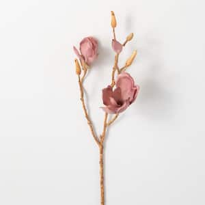 27 " Artificial Blush Magnolia Blooming Branch
