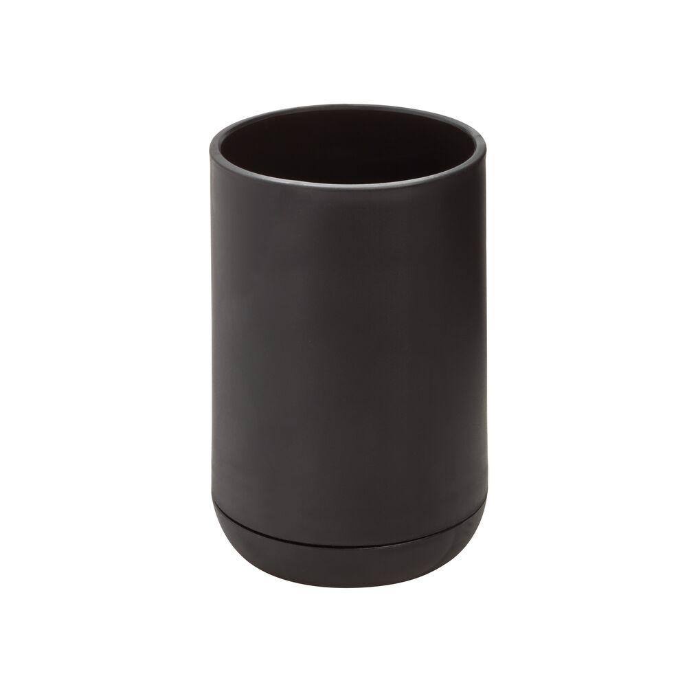 IDESIGN Cade Toothbrush Holder in Black 28537 The Home Depot