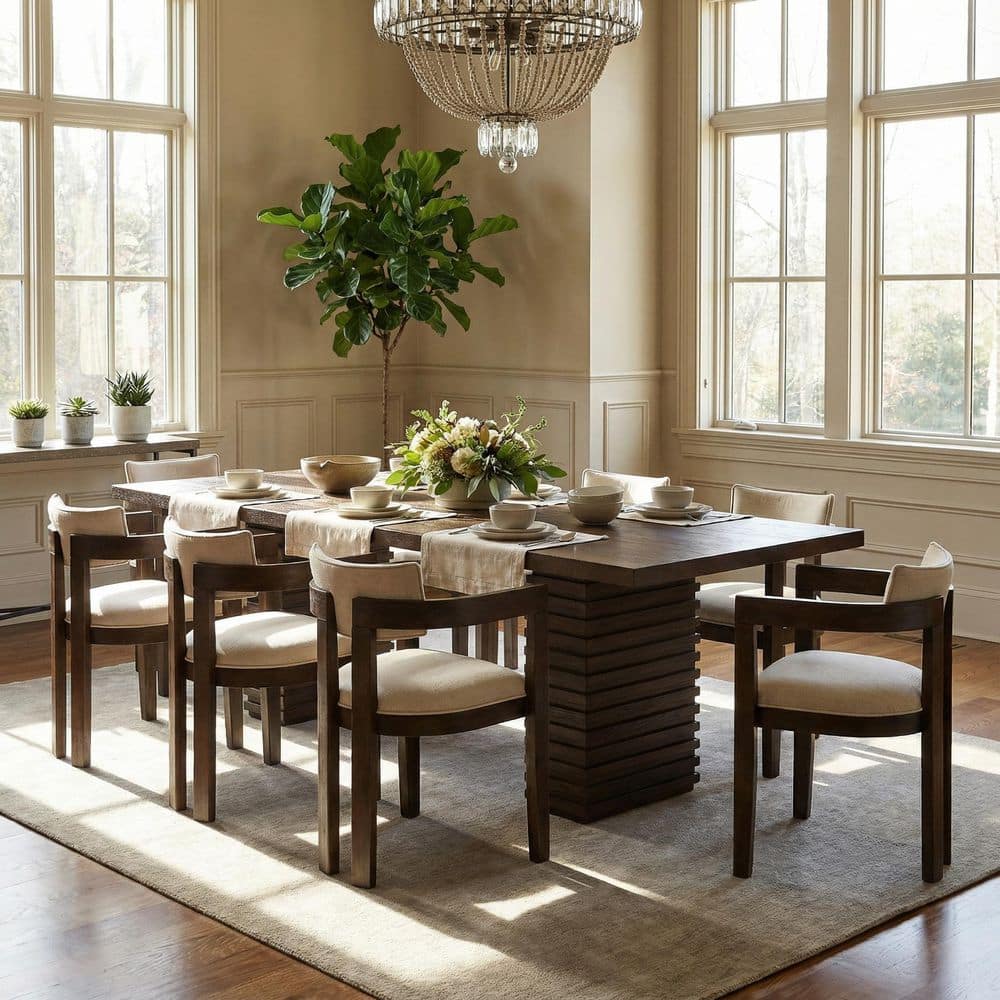 CHRISTOPHER KNIGHT HOME Derrian Modern 9-Piece MDF Wood Top Dining