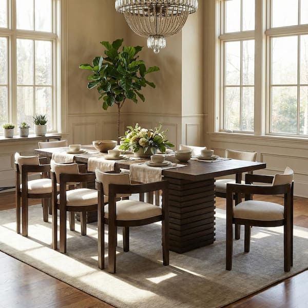 CHRISTOPHER KNIGHT HOME Derrian Modern 9-Piece MDF Wood Top Dining