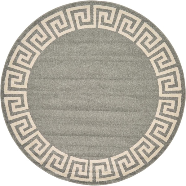 Athens Modern Gray 8' 0 x 8' 0 Round Rug