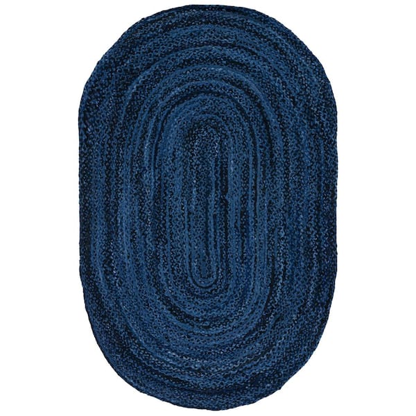 Safavieh Braided Rug Collection BRD452N - Navy / Black – Safavieh Home