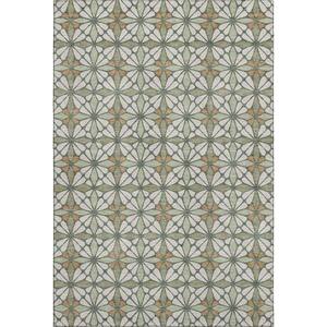 Mayfield Premium Machine Washable Abstract AMF2469 Linen 9 ft. x 12 ft. Area Rug