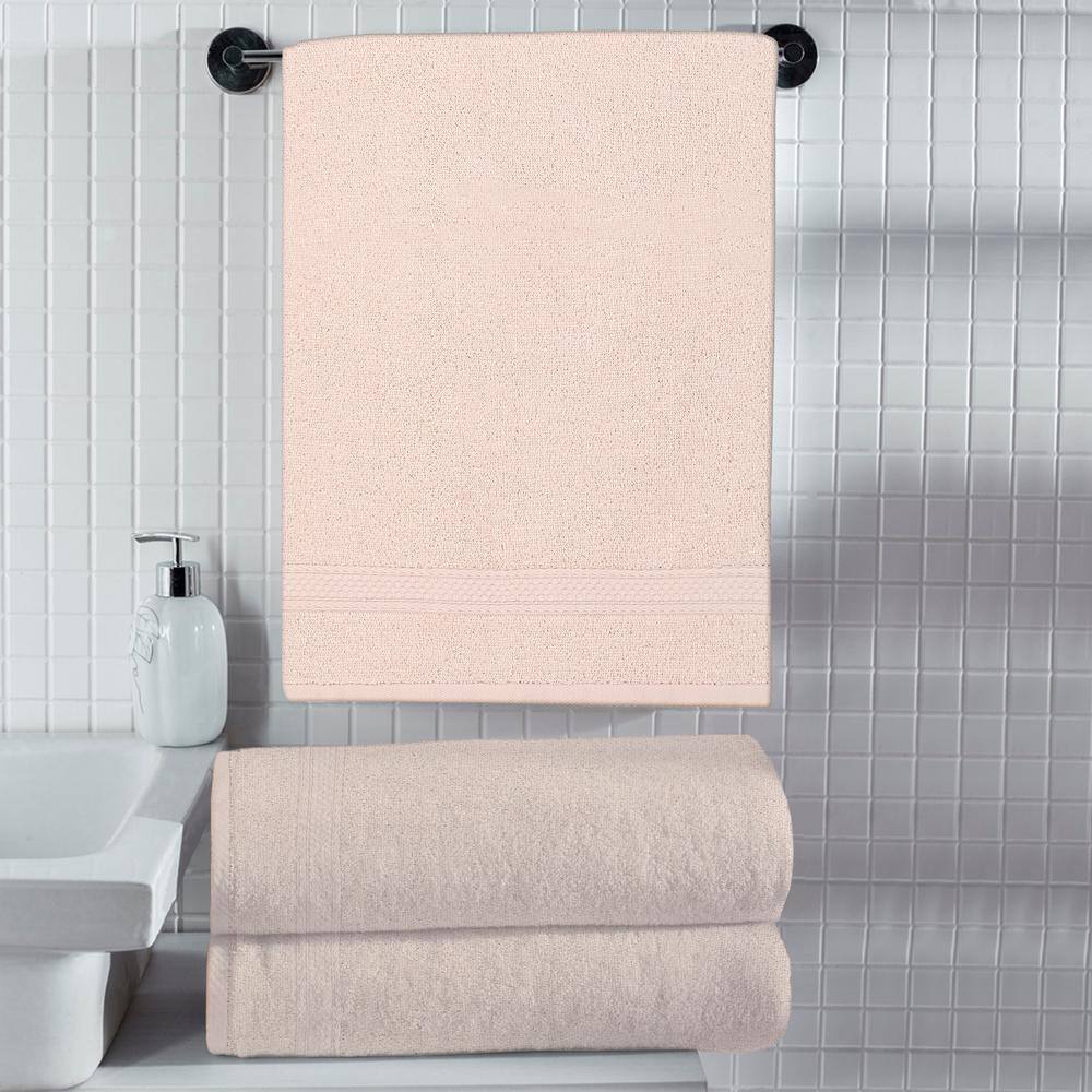 Oversized Peach Blush Cotton Kids Washcloth Set