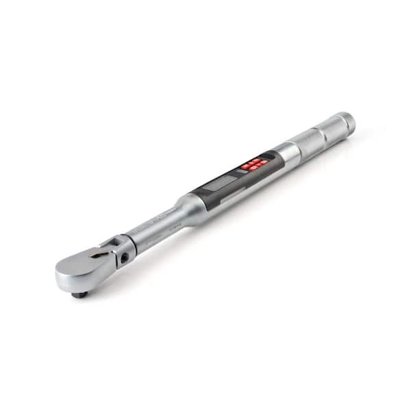 3/8 Inch Drive 90-Tooth Flex Head Dual-Direction Electronic Torque Wrench (10-100 ft-lb)