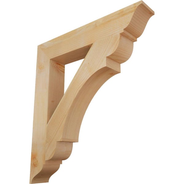 Ekena Millwork 6 in. x 40 in. x 36 in. Douglas Fir Olympic Traditional Rough Sawn Bracket