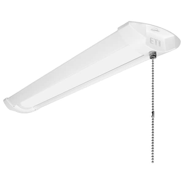 ETi 2 ft. 2000 Lumens Integrated LED White Wraparound Light with Pull Chain 4000K Bright White Dimmable (8-Pack)