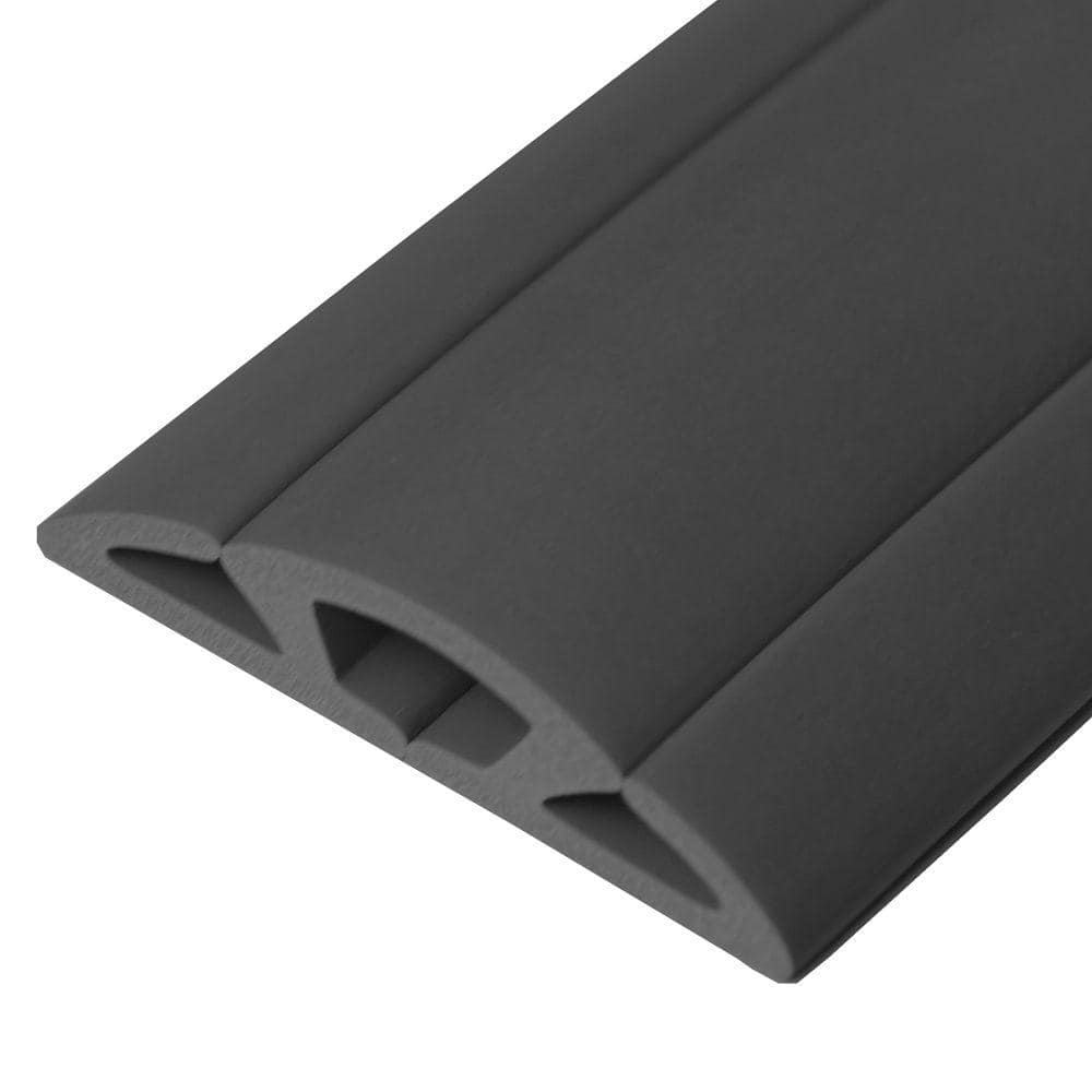 Trademark Commerce 1AGSN084 Floor Cable Cover - 10 ft Black Duct Cord Protector Covers Cable