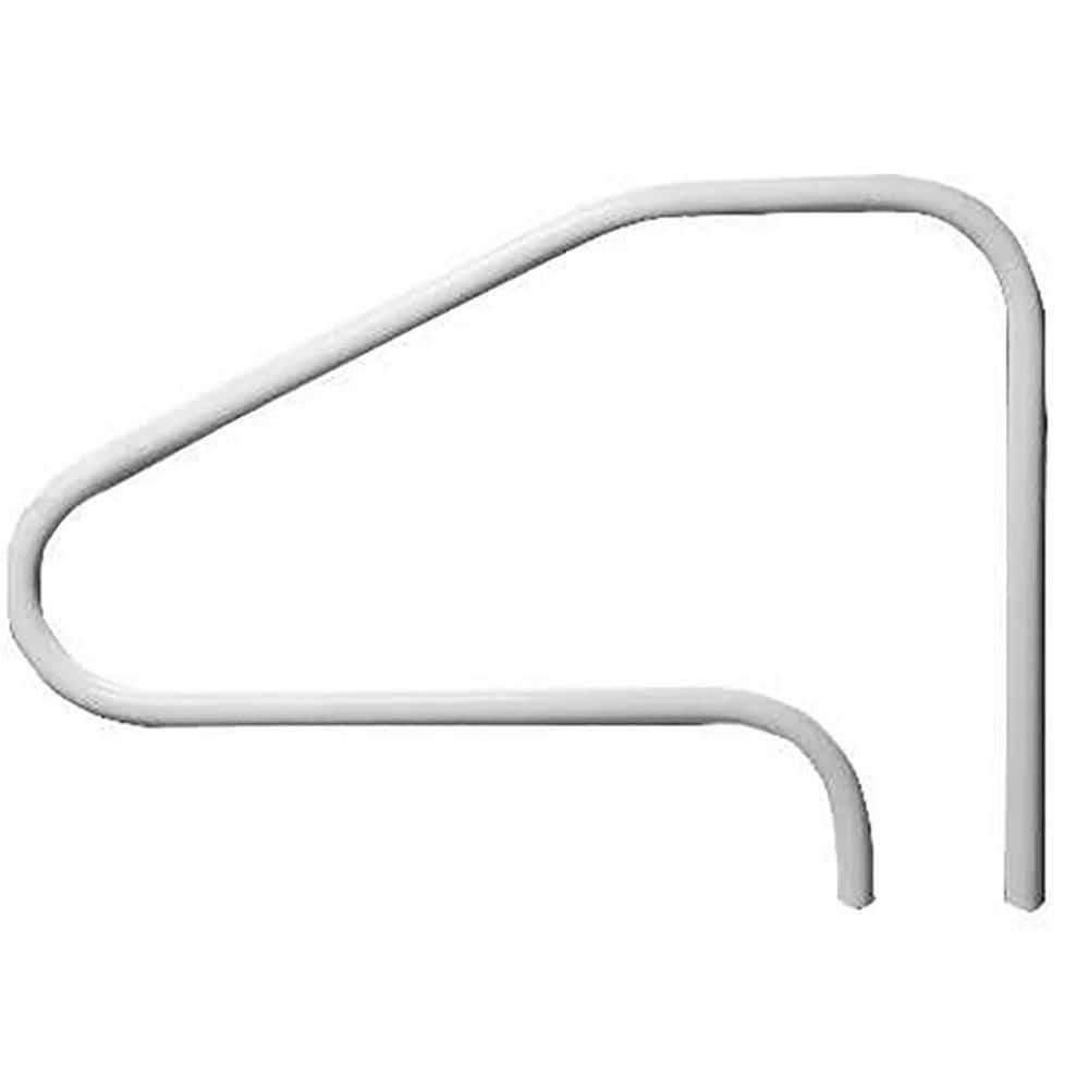 Saftron 48" Gray Metal 4-Bend Return-to-Deck Pool Handrail