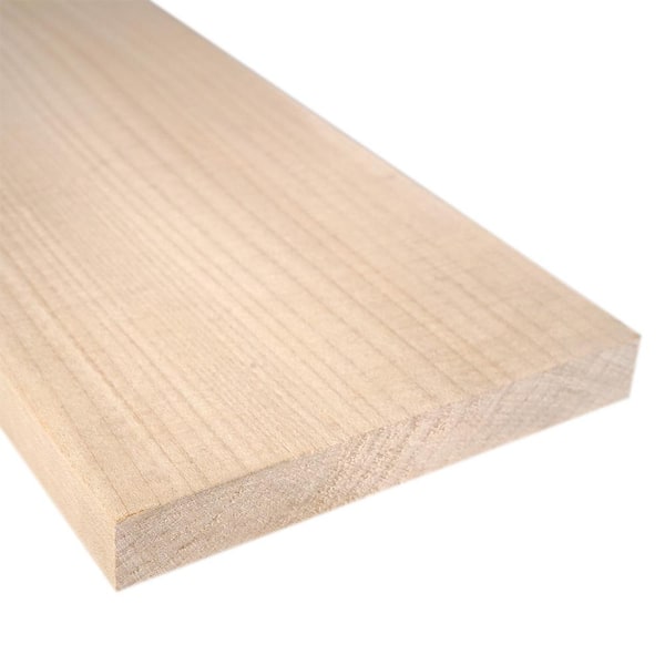 Weaber 1 in. x 6 in. x Random Length S4S Maple Board Actual: 0.75 in. x ...