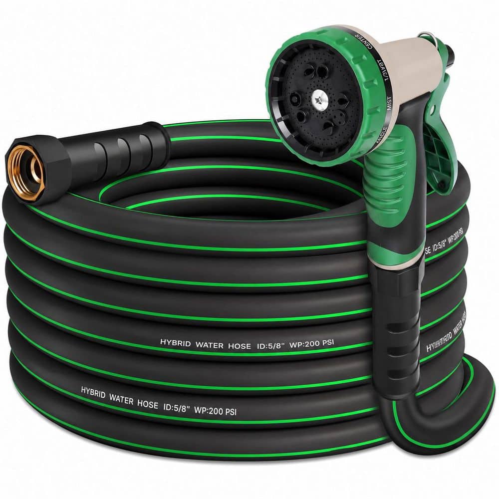 5/8 in. dia.  x 25 ft. Heavy-Duty Garden Hose with 10-Function Nozzle, Flexible Non-Kinking Leak-Proof Water Hose price history on PriceWatchPro