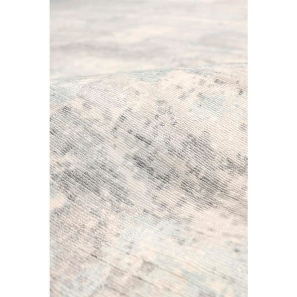 Mirage Grey/Aqua 9 ft. x 12 ft. Area Rug
