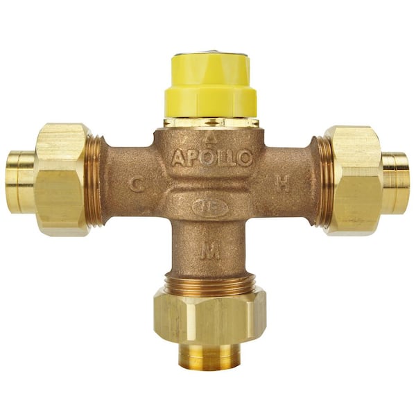 Apollo 1/2 in. Lead Free Bronze Threaded Thermostatic Mixing Valve