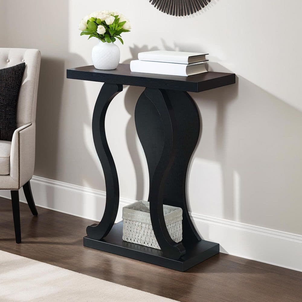 Convenience Concepts Newport Terry B 31.5 in. Black Rectangle
