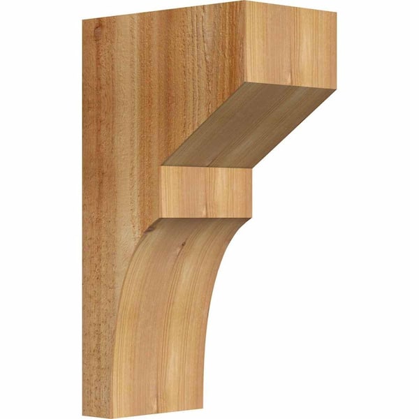 Ekena Millwork 6 in. x 10 in. x 18 in. Western Red Cedar Monterey Rough Sawn Corbel