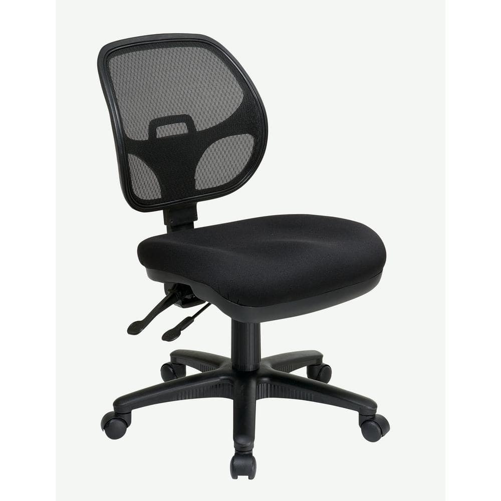 Ergonomic Black Mesh Armless Swivel Task Chair