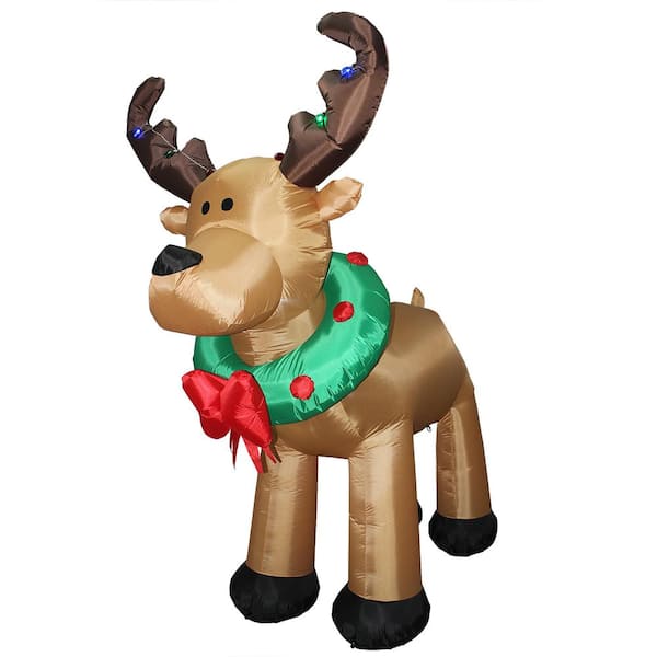 National Tree Company 8 ft. Inflatable Reindeer with LED Lights