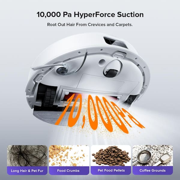 Q10 VFS+ 13. 9 in. Robotic Vacuum and Mop with Smart Navigation Auto Lifting Mop Multi-Surface in White