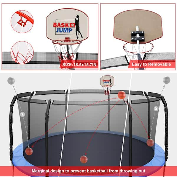 Trampolines with basketball hoop for clearance sale