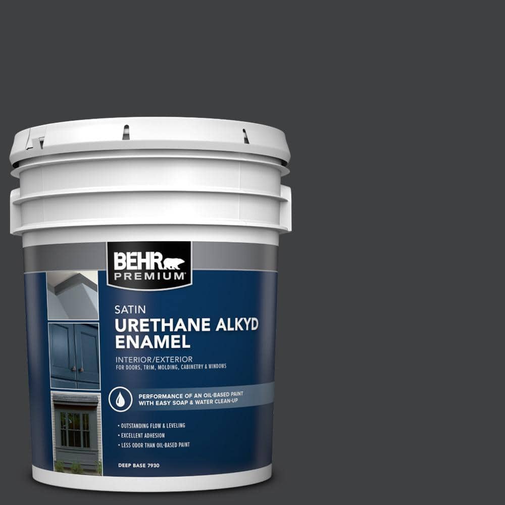 5 gal. Home Decorators Collection #HDC-MD-04 Totally Black Urethane Alkyd Satin Enamel Interior/Exterior Paint price history on PriceWatchPro