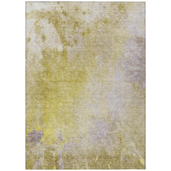 Addison Rugs Chantille ACN562 Gold 5 ft. x 7 ft. 6 in. Machine Washable Indoor/Outdoor Geometric Area Rug