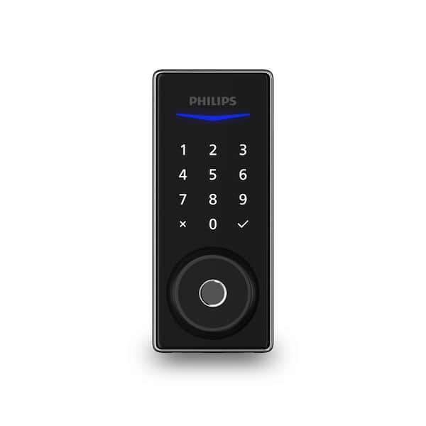 Satin Nickel WiFi Fingerprint Touchscreen Smart Door Lock Deadbolt (Works with Many Smart Devices)