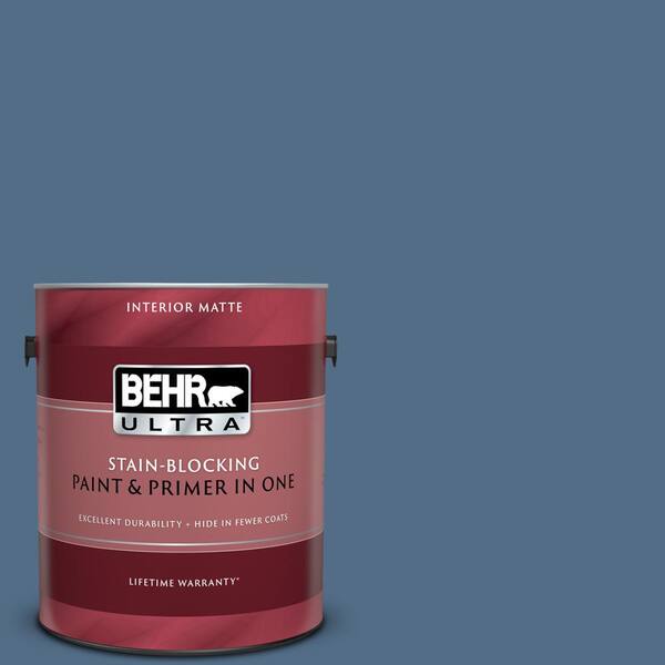 BEHR ULTRA 1 gal. #UL240-20 Sausalito Port Matte Interior Paint and Primer in One