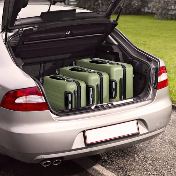 Karl home Nested Hardside Luggage Set in Green, 3 Piece
