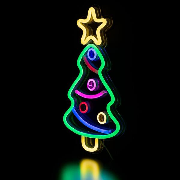 Northlight 15 in. LED Lighted Neon Christmas Tree Wall Sign