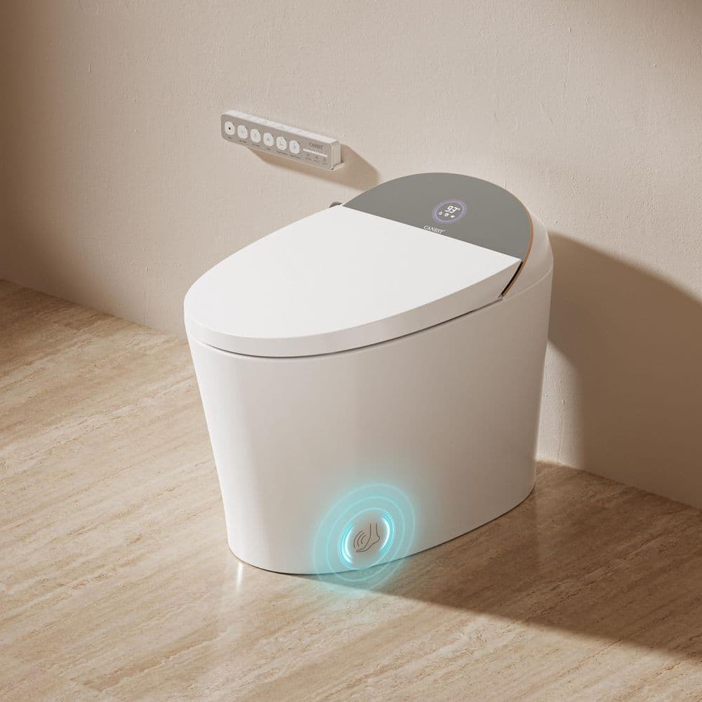 Elongated Smart Bidet Toilet 1.08/1.45 GPF Dual Flush in White with Auto Open/Close, Auto flush, Heated Seat, Remote price history on PriceWatchPro