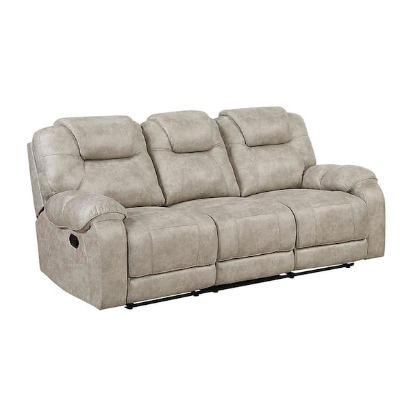 Lazzara Emily 87 in. W Pillow Top Arm Microfiber Rectangle Manual