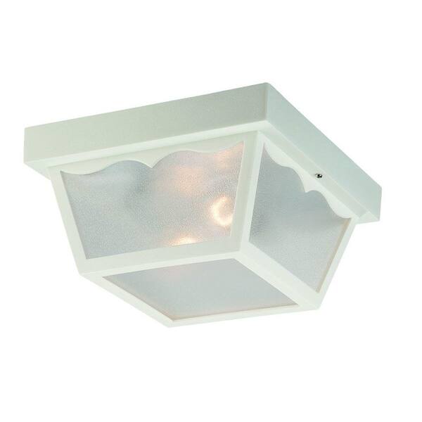 Acclaim Lighting Builder's Choice 2-Light White Flushmount Ceiling Light