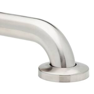 12 in. x 1-1/2 in. Grab Bar in Brushed Stainless Steel