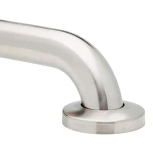 18 in. x 1-1/2 in. Grab Bar in Brushed Stainless Steel