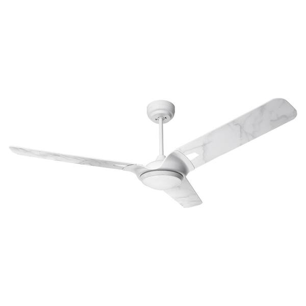 CARRO Innovator 56 in. Indoor/Outdoor Marble White Smart Ceiling