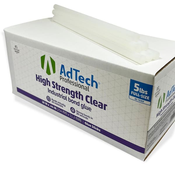 AdTech AdTech Professional High Strength Industrial Bond High Temp Hot Glue Sticks 10 in. (5 lbs. Bulk Pack)