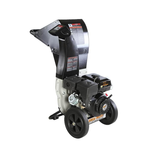 Brush Master 445cc, 5.25 in. x 3.75 in. Dia feed, unique and versatile 3-in-1 discharge, 120 V Electric Start Pro-Duty, Self Feed