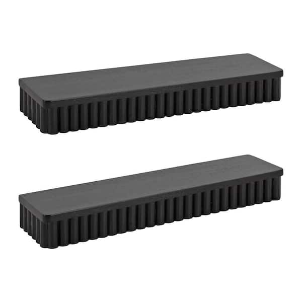 Reid 20 in. W x 5 in. D Black Wood 2 Piece Decorative Wall Shelf