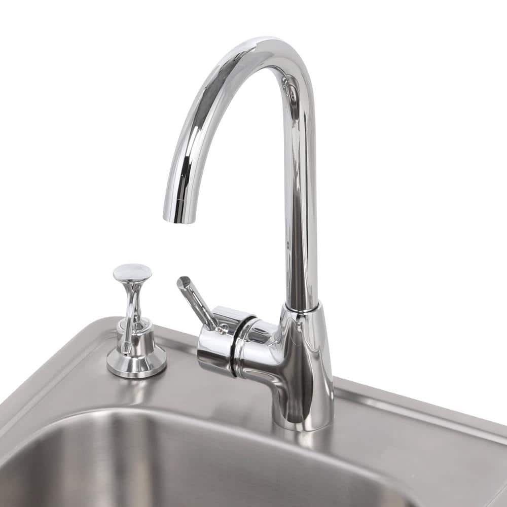17'' Brushed Stainless Steel Drop-In Outdoor Kitchen Sink
