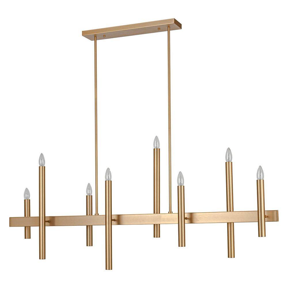 56.69 in. 8-light Modern Gold Candlestick Kitchen Island Chandelier Transitional Pendant for Dining Room price history on PriceWatchPro