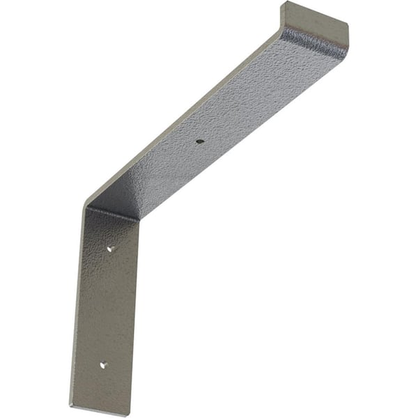 Ekena Millwork 2 in. x 7 3/4 in. x 12 in. Hammered Silver Steel Truss Shelf Bracket