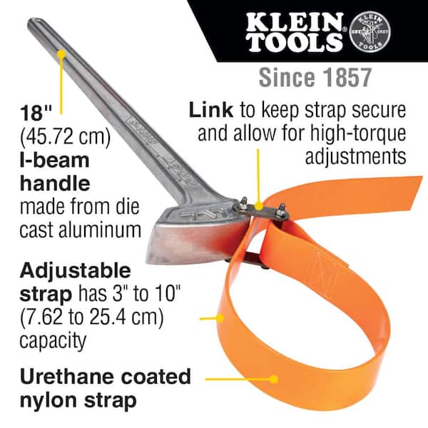 Klein Tools Grip-It Strap Wrench Set 6 in. and 12 in. Handles (2-Piece)  SHBKIT - The Home Depot