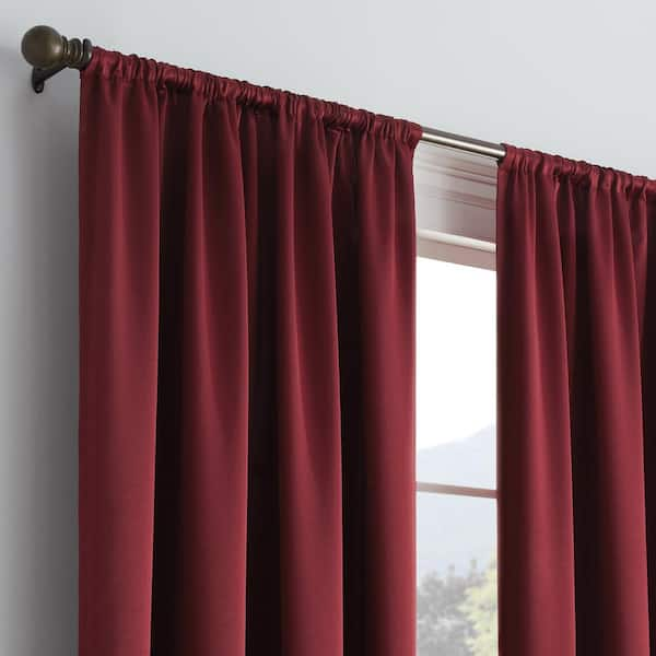 Eclipse Thermapanel Merlot Solid Polyester 54 in. W x 84 in. L