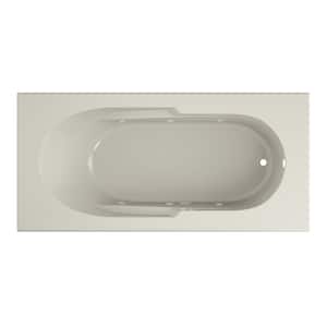 Signature 72 in. x 36 in. Rectangular Whirlpool Bathtub with Right Drain in Oyster with Heater