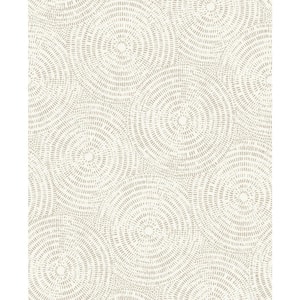 Ripple Taupe Shibori Paper Strippable Roll (Covers 56.4 sq. ft.)