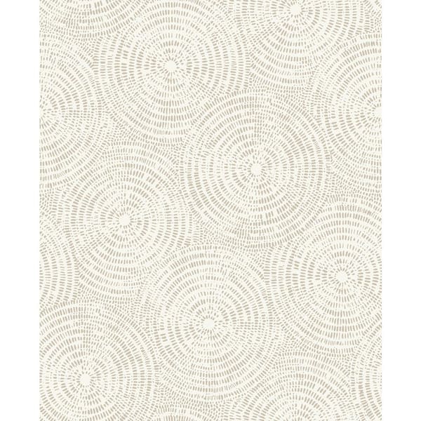 A-Street Prints Ripple Taupe Shibori Paper Strippable Roll (Covers 56.4 sq. ft.)
